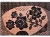 Super mink blanket with flowered design