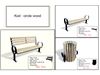 Urban bench-circle wood