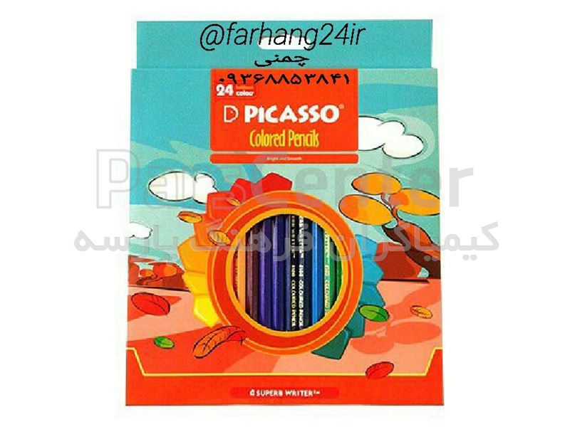مداد ۲۴ رنگ مقوایی پیکاسو