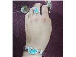 Silver turquoise set