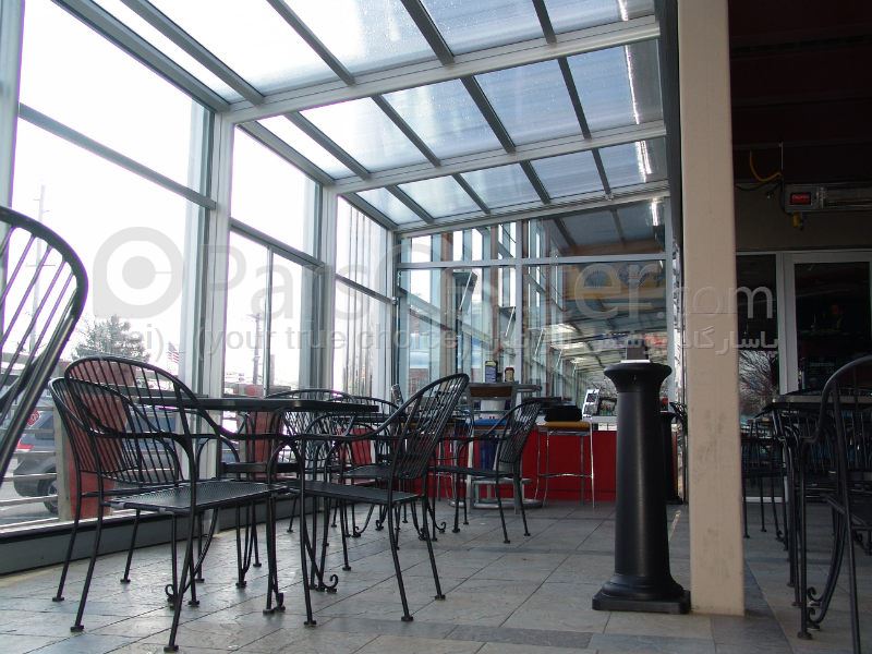 سیستم پوشش سقف متحرک رستوران مدل ال 17   The restaurant El movable roof system