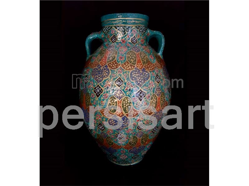 Old pottery pot with arabesque design