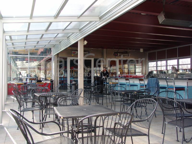 سیستم پوشش سقف متحرک رستوران مدل ال 17   The restaurant El movable roof system