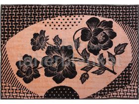 Super mink blanket with flowered design