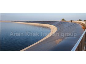 leaching pond construction using geomembrane