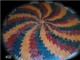 leather patchwork rug