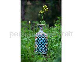 Ceramic and enamel on earthenware pot grid