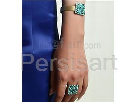 Silver turquoise set