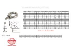 Stainless steel eye bolt DIN580
