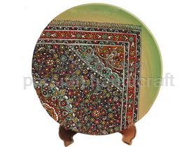 Plate with a height of 30 cm of carpet design ceramic enamel technique