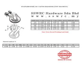 Stainless steel clevis hook