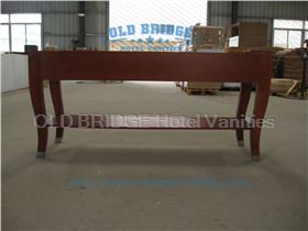 bathroom vanity with wood legs