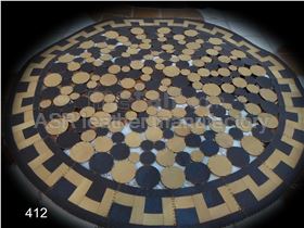 leather patchwork rug