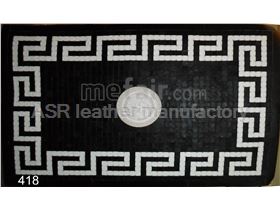 leather patchwork rug