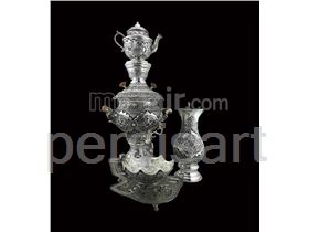 Engraved Niello Samovar, 3.5 litre