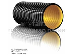 Double wall corrugated polyethylene pipe