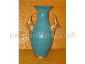 Earthen pot with a deer